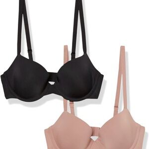 Amazon Essentials Black and Tan Bra Duo